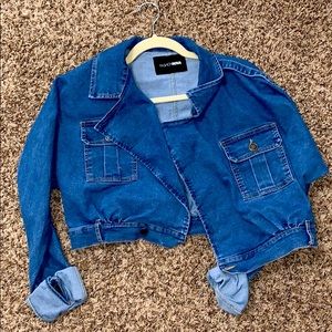 Fashion nova cropped jean jacket